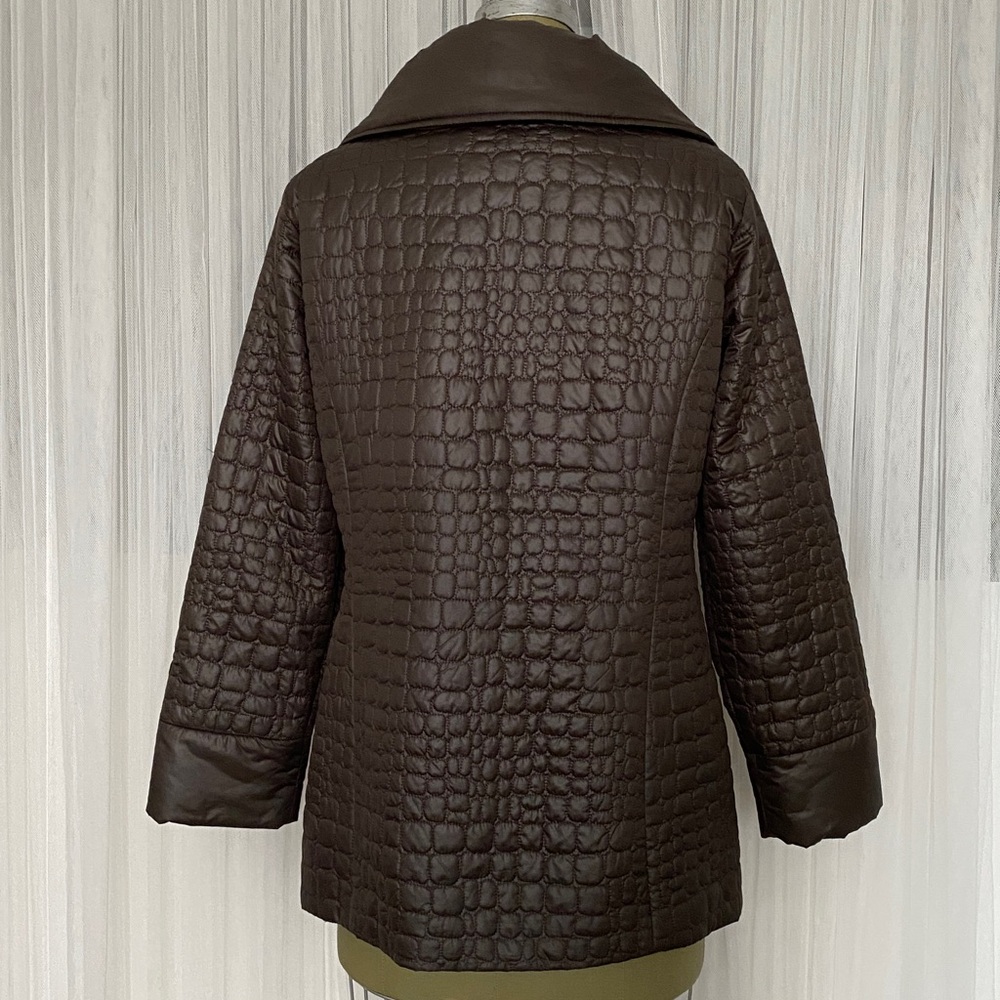 SPANNER Dark Brown Quilted Lightweight Puffer Jacket Size Large - Picture 3 of 17